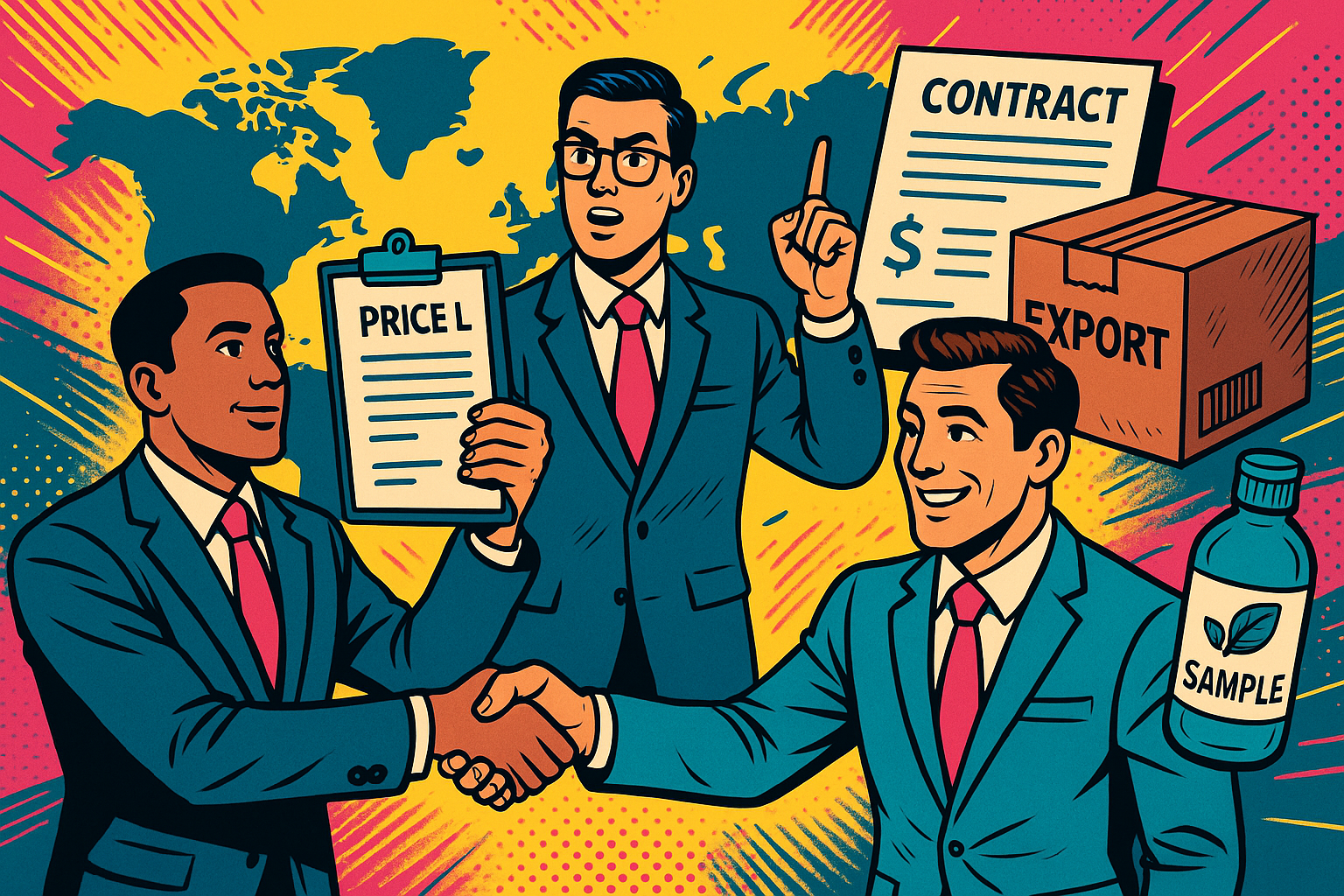 海外輸出実現への商談マニュアル｜初めてでも失敗しない5つの準備（資料・価格表・契約・パッケージ・サンプル）