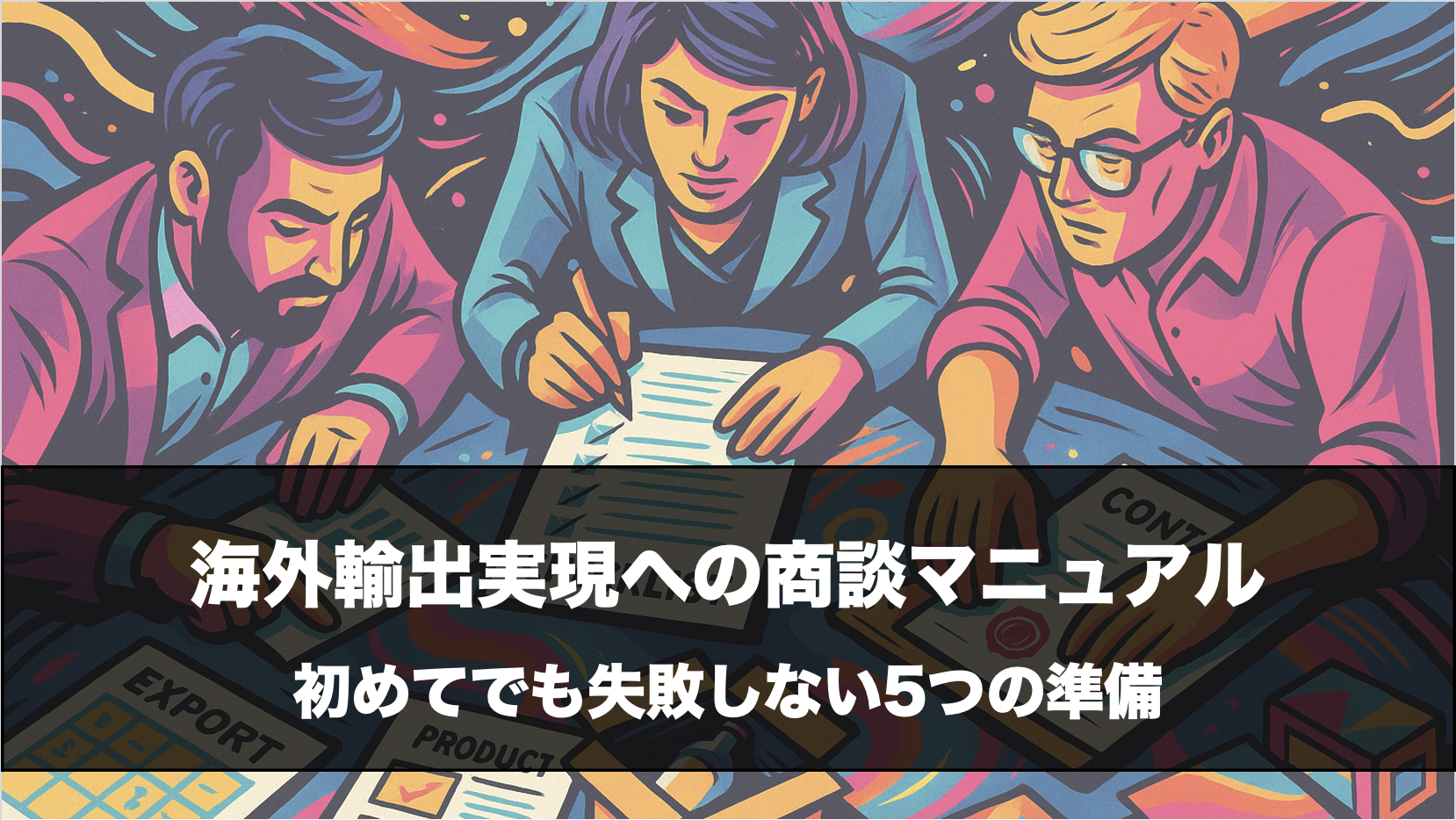 海外輸出実現への商談マニュアル｜初めてでも失敗しない5つの準備（資料・価格表・契約・パッケージ・サンプル）