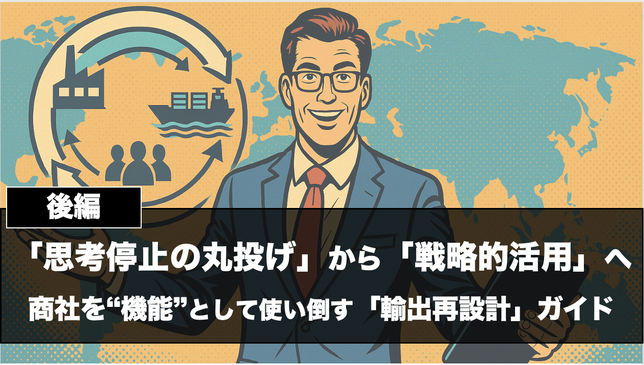 「思考停止の丸投げ」から「戦略的活用」へ。商社を“機能”として使い倒す、海外輸出の「再設計」ガイド【後編】