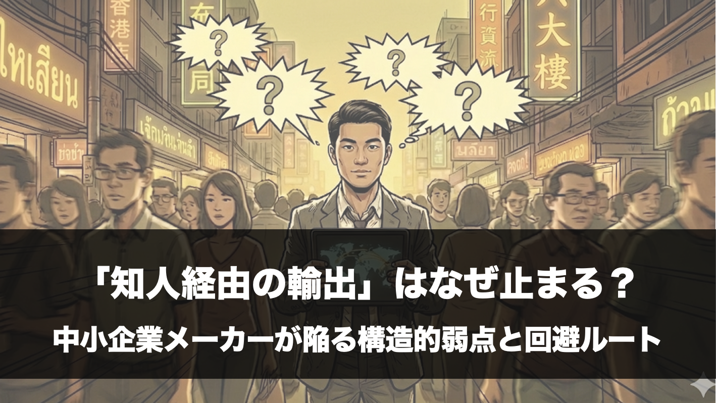 「知人経由の輸出」はなぜ止まる？中小食品メーカーが陥る構造的弱点と回避ルート